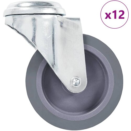 vidaXL Okretni kotačići s otvorom za vijke 12 kom 75 mm Cijene