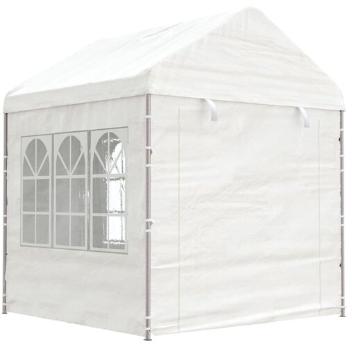 VidaXL Paviljon s streho bel 2,28x2,23x2,69 m polietilen Slike