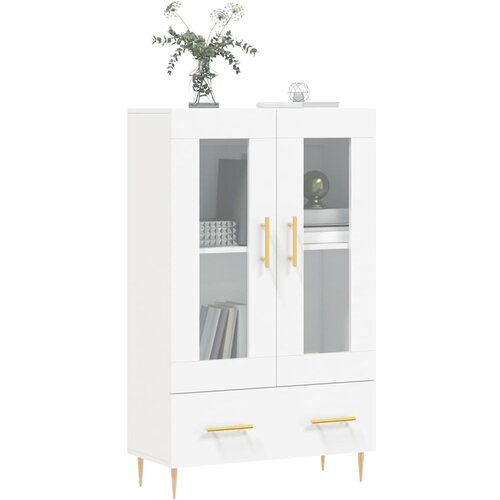  Visoka komoda bijela 69,5 x 31 x 115 cm od konstruiranog drva Slike
