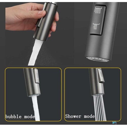 EYN Izvlečna kuhinjska armatura | Pipa KS15174 &amp;mdash; Gunmetal siva Slike