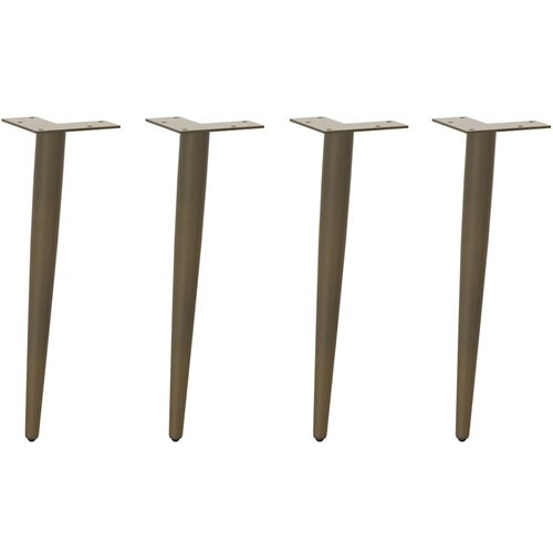 vidaXL Noge kavne mize stožčaste oblike 4 kosi naravno jeklo 30-31 cm, (21828582) Cene