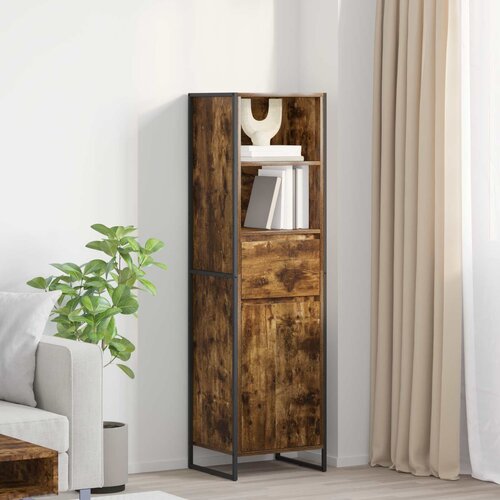 VidaXL Ormarić za knjige s ladicama Dimni hrast 43 x 36 x 150.5 cm Slike