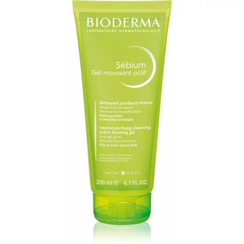 Bioderma Sébium Gel Moussant Actif gel za dubinsko čišćenje za masno i problematično lice 200 ml