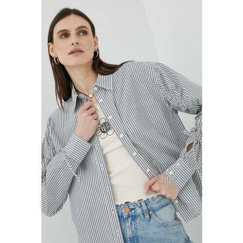 Levi&amp;#039;s Pamučna ko&amp;scaron;ulja za žene, boja: siva, relaxed, s klasičnim ovratnikom Slike