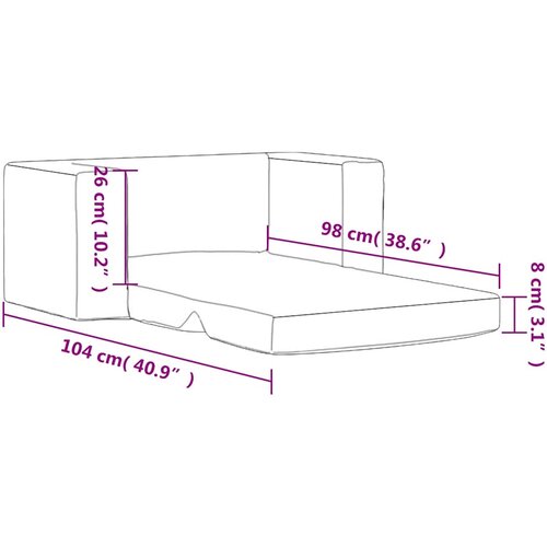  Dječji dvosjed na razvlačenje plavi mekani pli&amp;scaron;ani Plava Sofa bed Slike