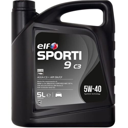 ELF motorno olje Sporti 9 C3, 5W-40, 5L Slike