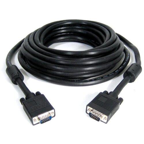 E-green Kabl VGA D-sub M/M 15m HQ feritno jezgro crni Slike