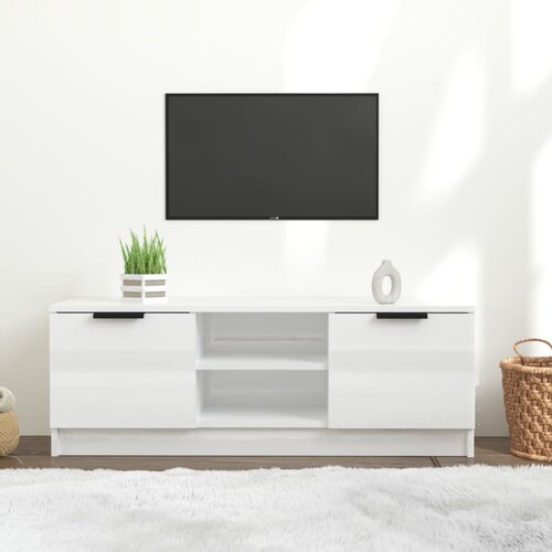 VidaXL tv ormarić sjajni bijeli 102x35x36,5 cm konstruirano drvo Slike