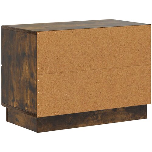  Noćni ormar s ladicama Dimljeni hrast 62 x 34,5 x 44,5 cm Slike