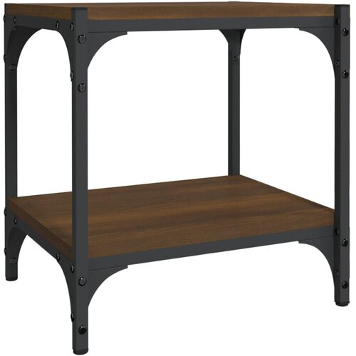 Maison Chic TV omarica - TV stojalo - Televizijska omarica rjav hrast 40x33x41 cm inženirski les in jeklo, (21700218) Slike