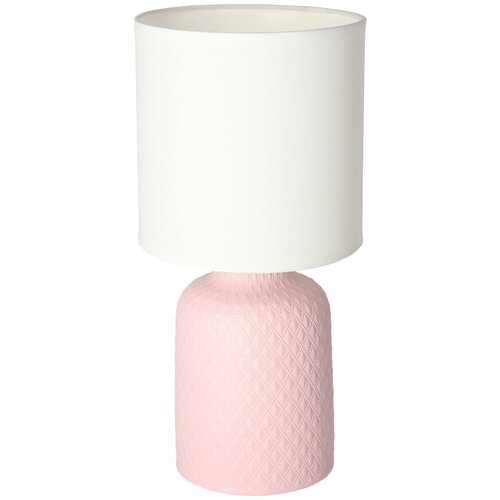 Candellux Lighting Rožnata namizna svetilka s tekstilnim senčnikom (višina 32 cm) Iner – Cene