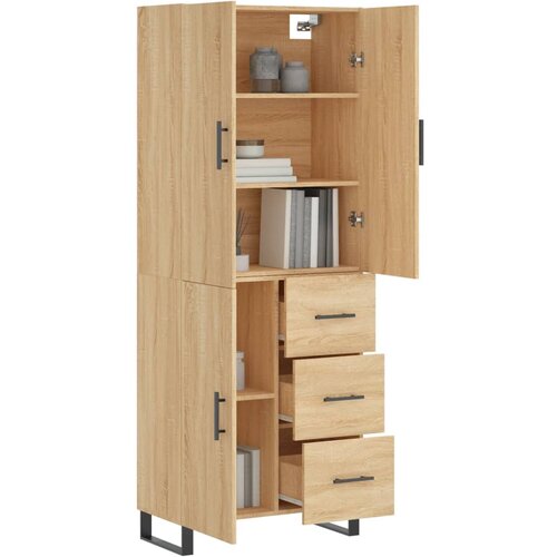  Visoka komoda hrasta sonome 69,5x34x180cm od konstruiranog drva Slike