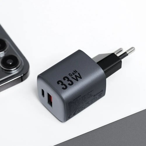 Forcell F-Energy GaN USB C + USB A QC4.0 PD 3A 33W VT-31 sivi punjač za telefon Slike