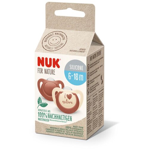 Nuk tolažilna duda - silikon 6-18 m, 2/1 MULTICOLOR Slike