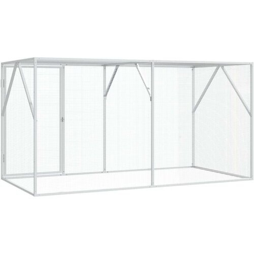 vidaXL Bijela Cinkani čelik 102 x 208 x 108 cm Čvrsto Kavezi za ptice Cijene
