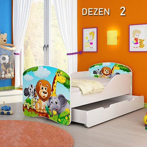 dečiji krevet drveni 180x80cm sa fiokom i gratis du&scaron;ek 45 dezena Cene