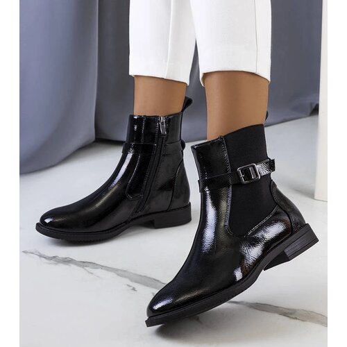 D/CEO Black wedge heeled boots Etylioo Slike
