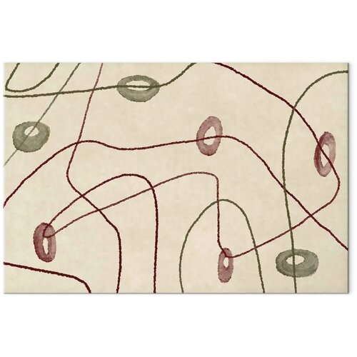  Slika - Lines and shapes &amp;ndash; bead labyrinth on a pale washed background 120x80 Slike