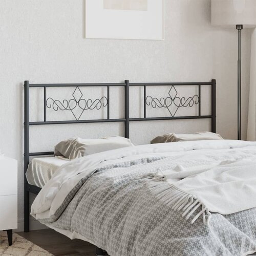 vidaXL Kovinsko posteljno vzglavje črno 120 cm Cene