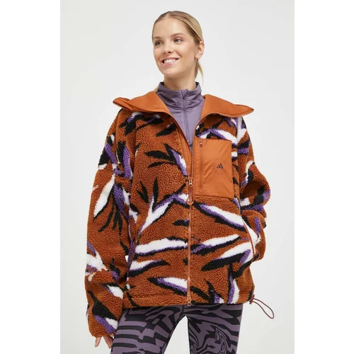 ADIDAS BY STELLA MCCARTNEY Športni pulover rjava barva, s kapuco