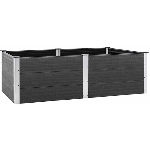  Povi&amp;scaron;ena vrtna gredica 200 x 100 x 54 cm WPC siva Slike