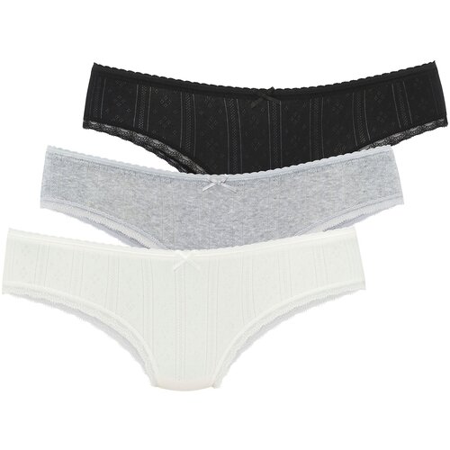 VIVANCE Spodnje hlačke svetlo bež / siva / črna Slike