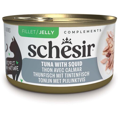  Ekonomično pakiranje Schesir Complements u želeu 24 x 70 g konzerve - Tuna s lignjom Cene