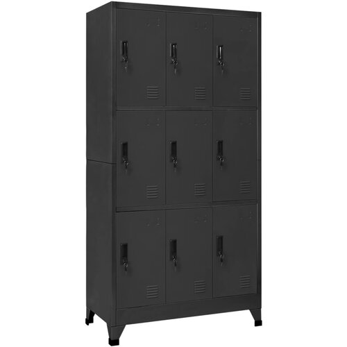 vidaXL omara s ključavnico antracitna 90x45x180 cm jeklo Cene