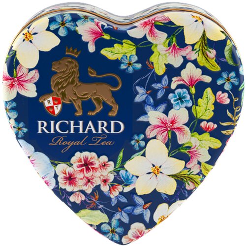 Richard royal heart blue crni čaj bergamot vanila pomorandža 30g Slike