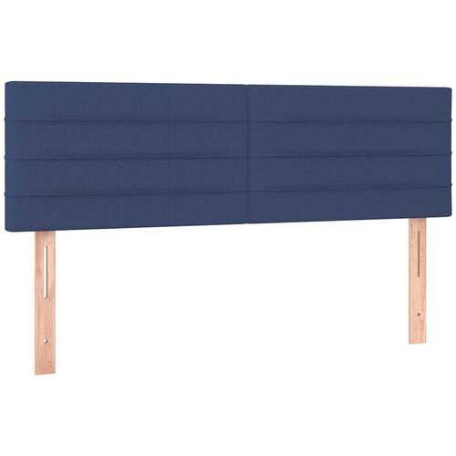  Krevet box spring s madracem LED plavi 140x200 cm od tkanine Slike
