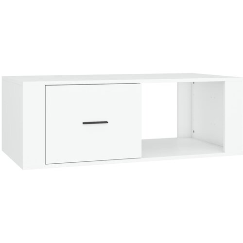 Maison Chic Klubska mizica - kavna mizica - Nizka mizica bela 100x50,5x35 cm inženirski les, (21754133) Cene