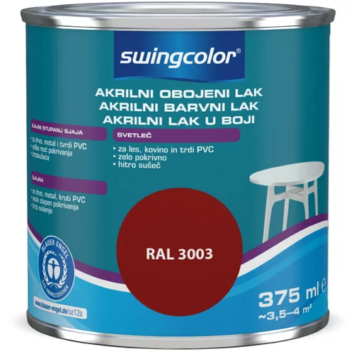 SWINGCOLOR Akrilni barvni lak Swingcolor (rubinsko rdeča, sijaj, 375 ml)