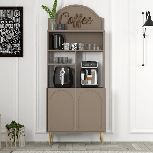 Hanah home komoda lyon 80 - atlas, gold atlasgold coffee bar cabinet Cene