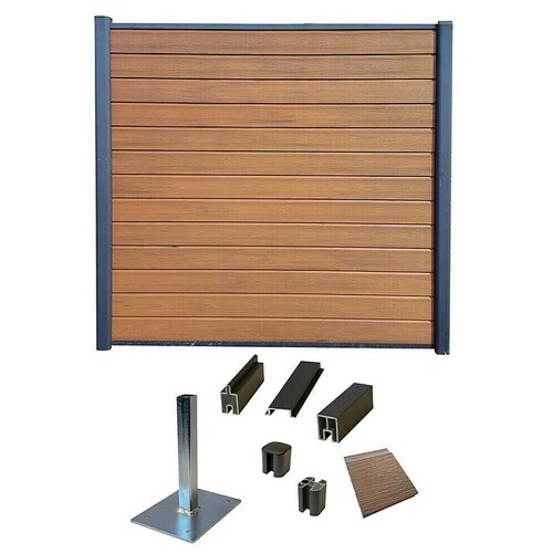  Ograjni set Co Extrusion (180 x 195 cm, Rjava, 19 -del.) Cene