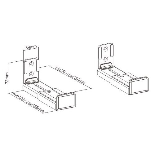 Kettz univerzalni nosači za soundbar NSB-K76 ( 01-189 ) Slike