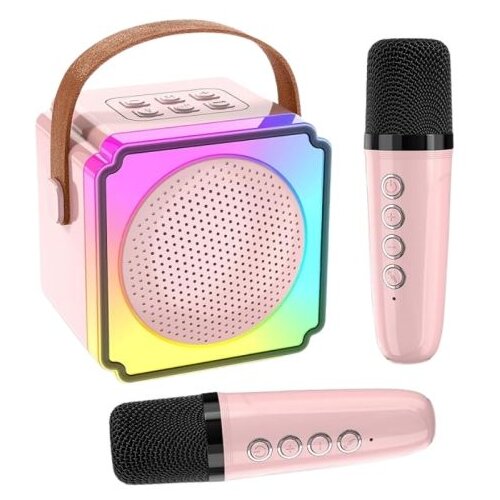  Bluetooth zvučnik P8/ Karaoke sa 2 mikrofona/ roza Cene