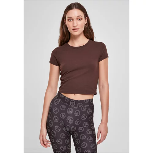 UC Curvy Ladies Stretch Jersey Cropped Tee brown
