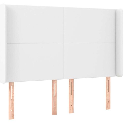  Krevet box spring s madracem LED bijeli 140x200 cm umjetna koža Slike