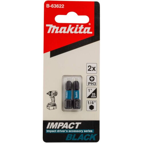 Makita impact screw bit PH3-25mm 2pcs c-form B-63622 Slike