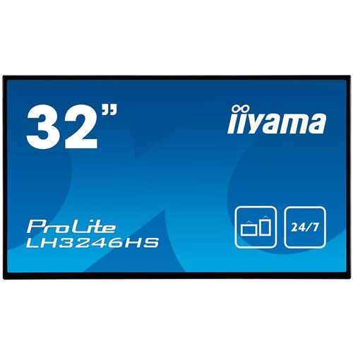 Iiyama prolite LH3246HS-B1 32&amp;rsquo;&amp;rsquo; android-powered professional digital signage display with daisy chain function analog signal input vga x1 dvi x1 hdmi x2 (v.1.4) dp x1 audio input rca (l/r) x1 mini jack x 1RS-232c x hdcp, usb Slike