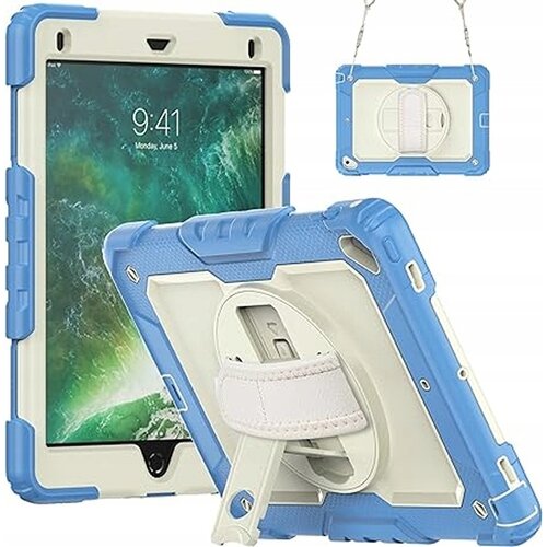 JTech Ohi&scaron;je za iPad 6/5/Air 2 9,7" s stojalom in naramnico Modro, (22025573) Cene