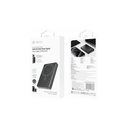 DEVIA Powerbank Mini PD 20W Metal Digital 10000mAh Sivi Cene