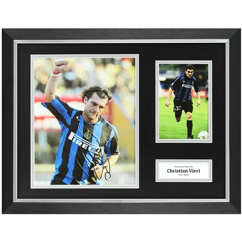  Christian Vieri Signed Photo Framed 16"x12" Inter Milan Autograph Memorabilia COA