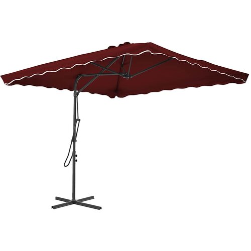  Vrtni suncobran s čeličnim stupom 250 x 250 x 230 cm bordo Cene