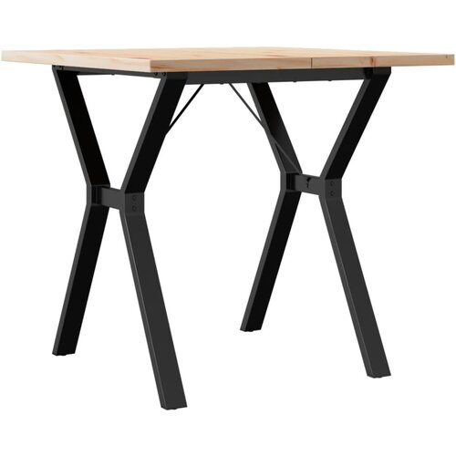 Maison Chic Jedilna miza - Kuhinjska miza - Jedilni stol Y okvir 80x80x75,5 cm trdna borovina lito železo, (21715234) Cene