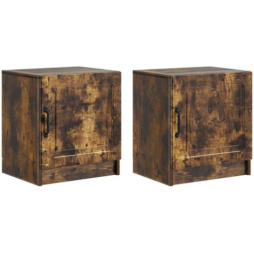  Noćni ormar 2 pcs Dimljeni hrast 43 x 34,5 x 47 cm Cijene