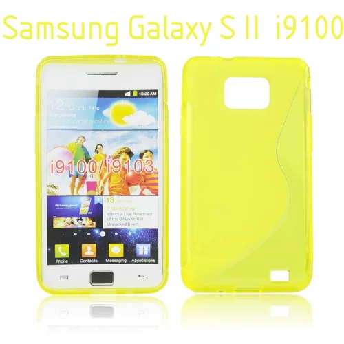  Gumijasti / gel etui S-Line za Samsung Galaxy S II i9100 / S II Plus i9105 - rumeni