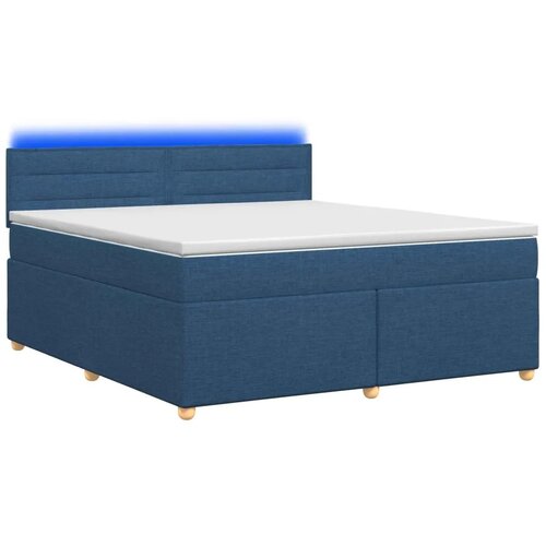  Boxspring krevet s madracem Plava 160 x 200 cm Tkanina - Plava 160 x 200 cm Dizajn linija Slike