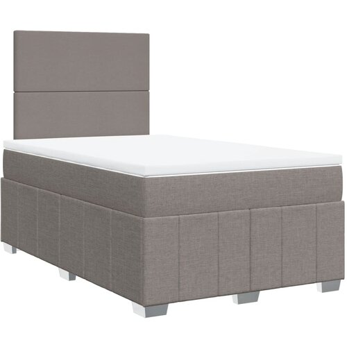 VidaXL Box spring postelja z vzmetnico taupe 120x200 cm blago, (21305491) Slike