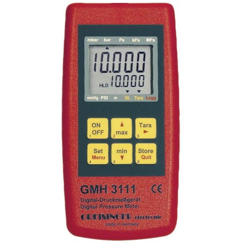 Greisinger ročni manometer z 1 priključkom za senzor\, brez senzorja GMH 3111 Merilnik tlaka GMH 3111 pritisk 0.0025 - 1000 bar, (20634308) Slike